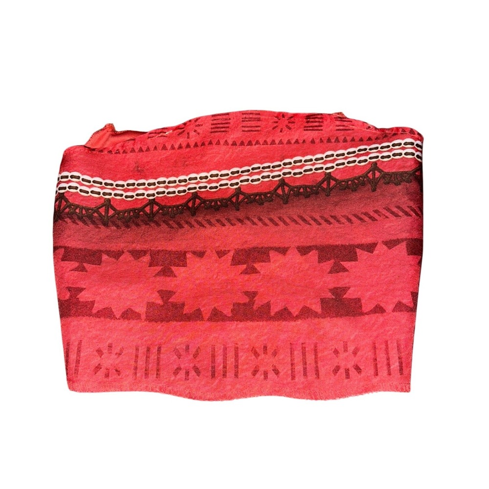 Disney Moana Costume Top Jakks Pacific Orange Red Polynesian Print Girls 4-6X
